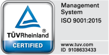 TUV Selo de Certificação: ISO-9001-2015